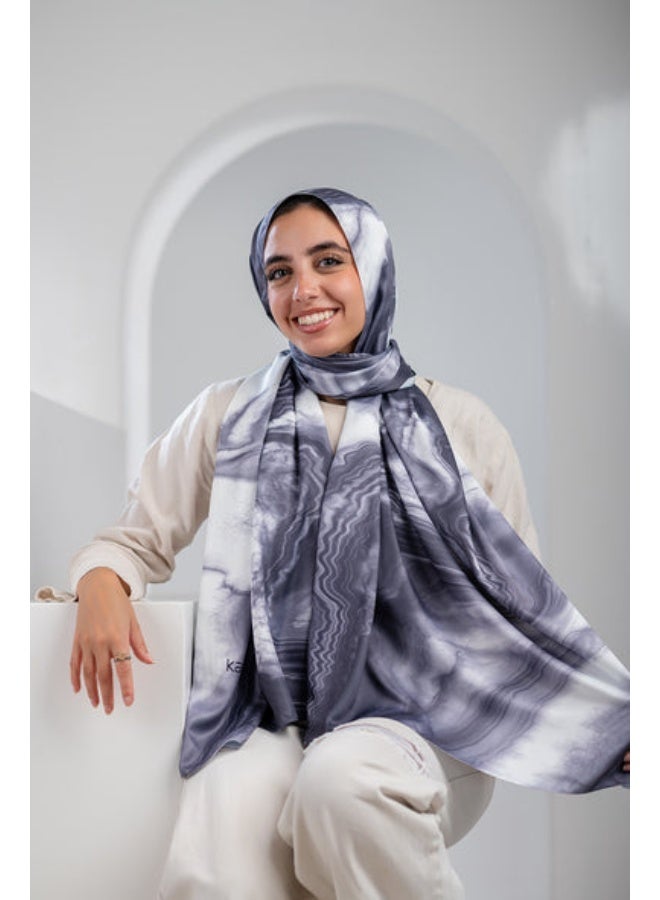 كايان طرحة زهور متفتحة ساتان بتصميم مميز - متعدد الألوان - Image 1