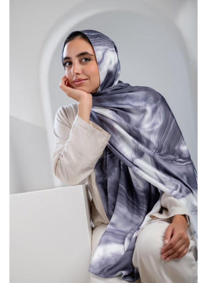 كايان طرحة زهور متفتحة ساتان بتصميم مميز - متعدد الألوان - Image 2