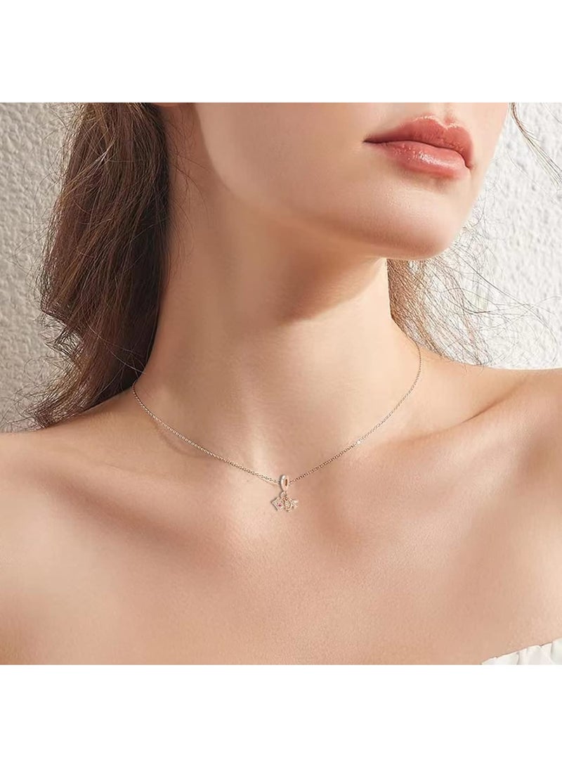 SOLARAE 925 فضة استرلينية سحر، أساور وقلائد زهور بناتية خرز معلقة مجوهرات، مجوهرات بنات خرز هدايا نسائية أساور وقلائد، أكسسوارات كريستالية يومية - Image 4