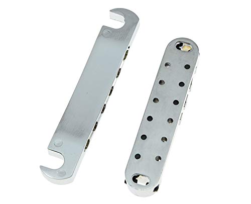 KAISH LP Tune-o-matic Roller Saddle Bridge Tailpiece Stopbar Set for Les Paul Chrome - Image 5