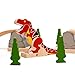 Bigjigs Rail TRex Bursting Bridge Wooden Toys Dinosaur Toys Bigjigs Train Accessories Dinosaur Track Wooden Train Sets Trains for Kids Bigjigs Trains - Image 4