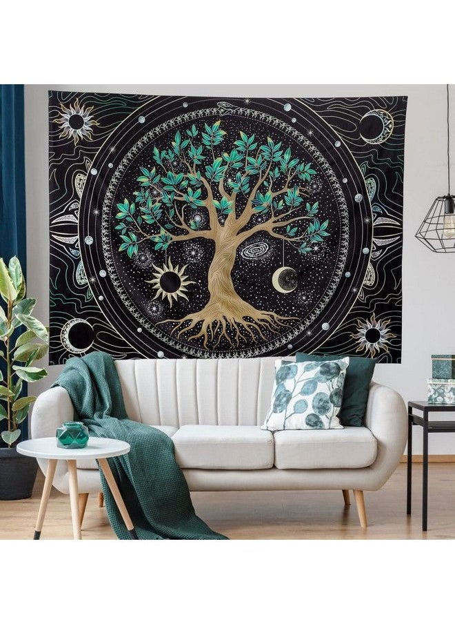 FLY SPRAY - Aesthetic Tree Of Life Tapestry Trippy Tapestry Wall Tapestry Hippie Sun Moon Star Galaxy Tapestries Forest Wall Hanging Decor Vibrant Nature Home Decoration For Bedroomliving Roomdorm - Image 1