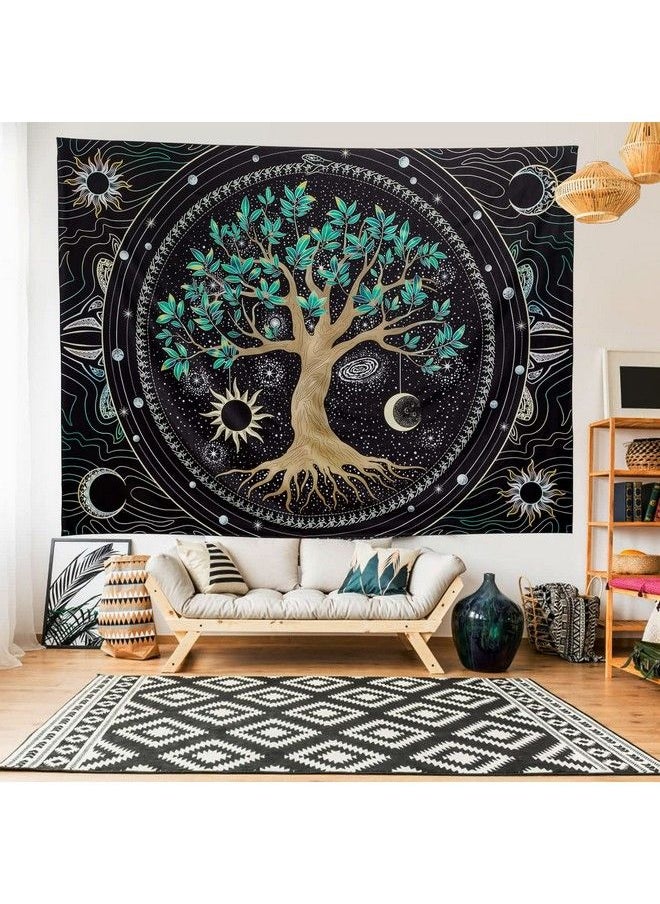 FLY SPRAY - Aesthetic Tree Of Life Tapestry Trippy Tapestry Wall Tapestry Hippie Sun Moon Star Galaxy Tapestries Forest Wall Hanging Decor Vibrant Nature Home Decoration For Bedroomliving Roomdorm - Image 1