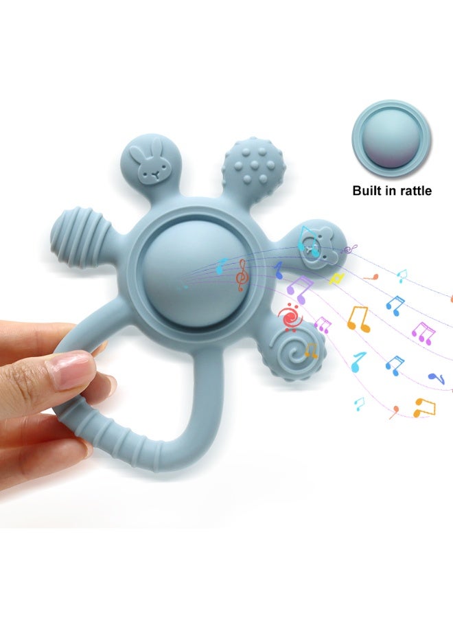 Mini Treasures BPA Free Silicone Baby Teething Toys| Baby Hand Teether Mitten for Sucking Needs| Baby Chew Toys Hand Pacifier for Soothing Teething Pain Relief - Pink - Image 5