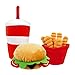 TONBO Happy Chow Combo Squeaky Plush Cute Dog Toys Burger Fries Soda Happy Chow Combo - Image 3