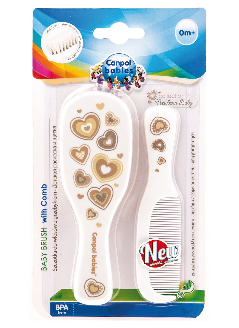 Canpol babies Canpol Baby Brushandcomb Newborn Babysoft Natural Hair