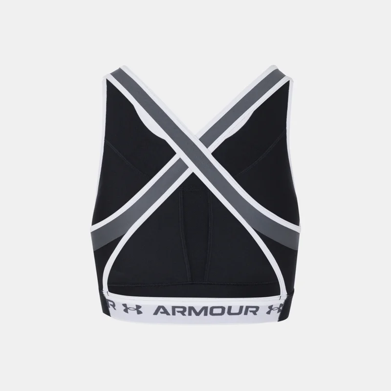 اندر ارمر حمالة صدر رياضية بدعم متوسط وتصميم متقاطع في الخلف للنساء