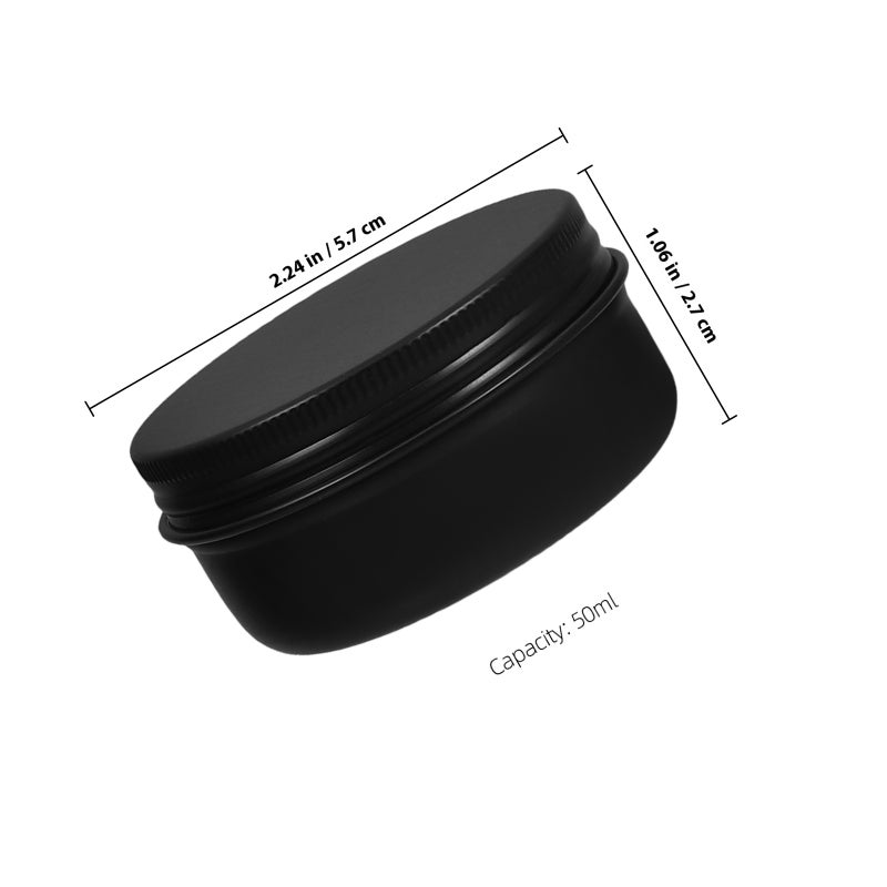 24Pcs 50ml Aluminium Box Tea Cosmetics Container Empty Makeup Cream Box Screw-Thread Box Golden Black White for Each 8Pcs - Image 2