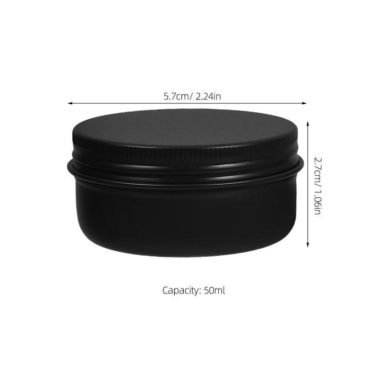 24Pcs 50ml Aluminium Box Tea Cosmetics Container Empty Makeup Cream Box Screw-Thread Box Golden Black White for Each 8Pcs - Image 3