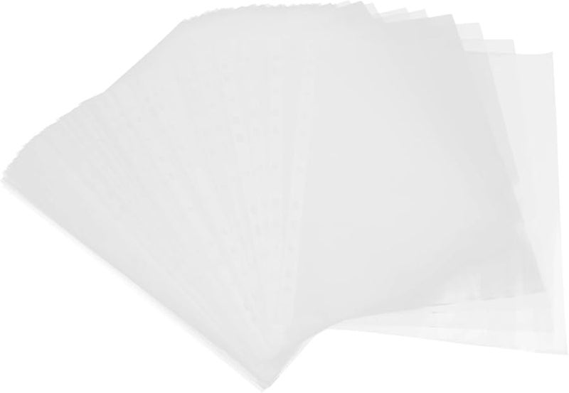 100 قطعة من أغلفة المجلدات الشفافة وأغلفة حماية الأوراق وأغلفة المستندات لمستلزمات المكتب والمدرسة - Image 1