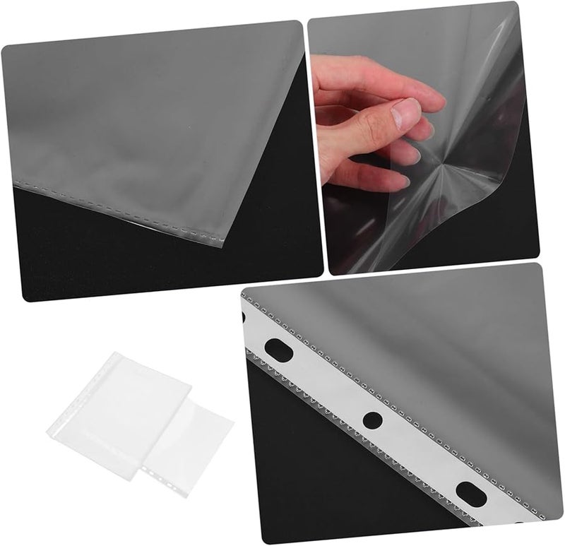 100 قطعة من أغلفة المجلدات الشفافة وأغلفة حماية الأوراق وأغلفة المستندات لمستلزمات المكتب والمدرسة - Image 4