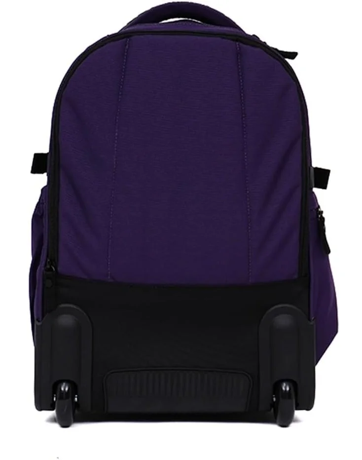 Caterpillar CAT RollRover 2â€‘Wheel Trolley Backpack â€“ 29.5L, Laptop Compartment, 600D/1680D Polyester, Tropical Red/Blue