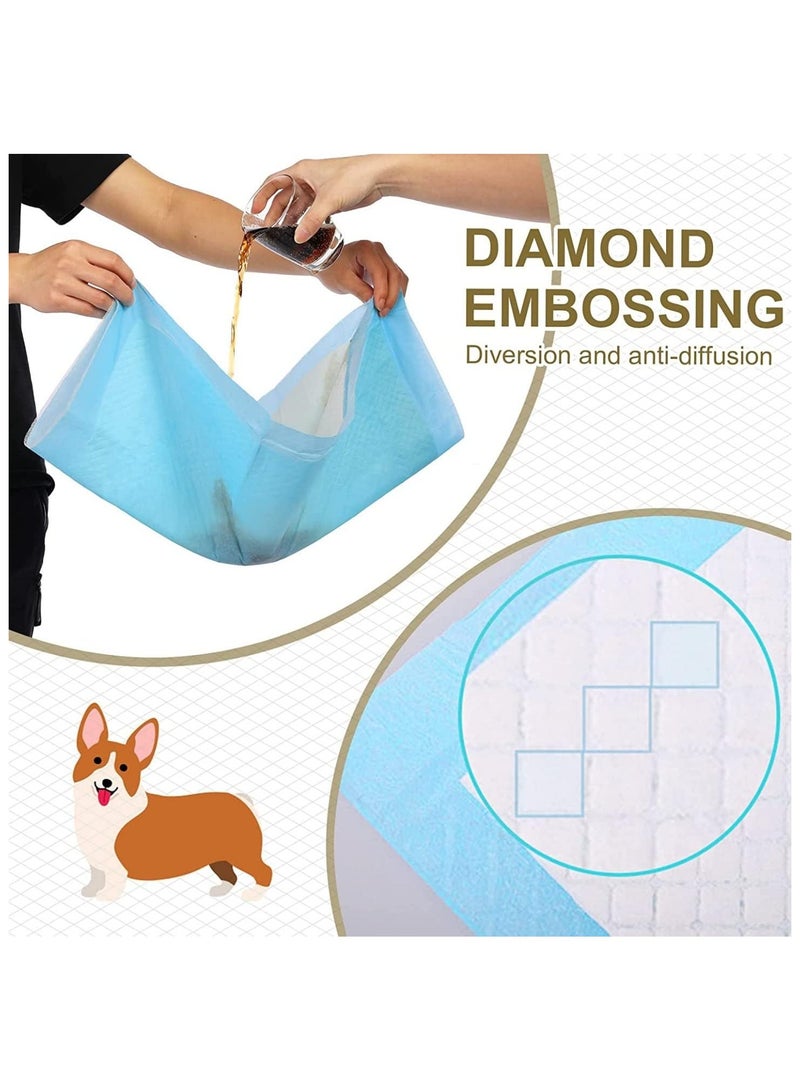 م.ا & ف'س وسادات بول سريعة الجفاف مضادة للتسرب، ماصة للاستخدام مرة واحدة، وسادات تدريب للحيوانات الأليفة للاستخدام مرة واحدة مع 5 طبقات عالية الامتصاص، وسادات جرو لتدريب الحيوانات الأليفة على استخدام المرحاض 60 × 60 سم، 40 قطعة - Image 5