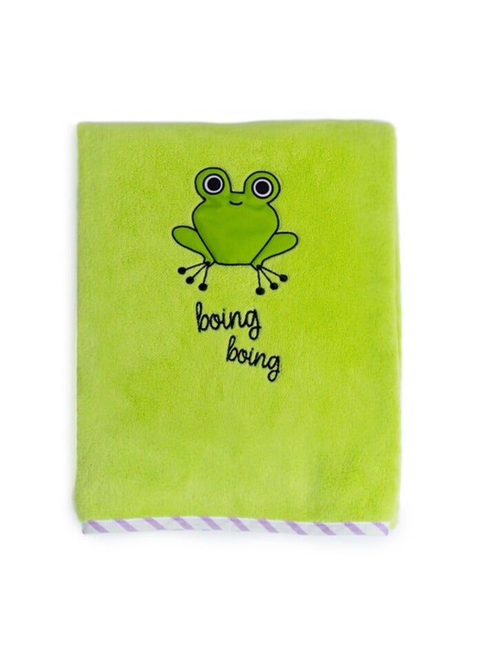ميلك آند مو بطانية الأطفال Milk&Moo Cacha Frog، بطانية استقبال معتمدة بنسبة 100% من Oeko-Text للأطفال، بطانية أطفال فائقة النعومة للنوم والسفر، حيوانات ملونة وقطيفة للأطفال البنات والأولاد الصغار - Image 4