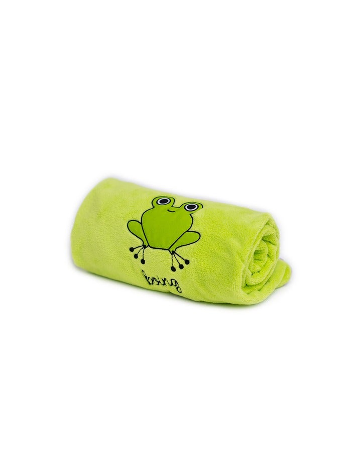 ميلك آند مو بطانية الأطفال Milk&Moo Cacha Frog، بطانية استقبال معتمدة بنسبة 100% من Oeko-Text للأطفال، بطانية أطفال فائقة النعومة للنوم والسفر، حيوانات ملونة وقطيفة للأطفال البنات والأولاد الصغار - Image 5