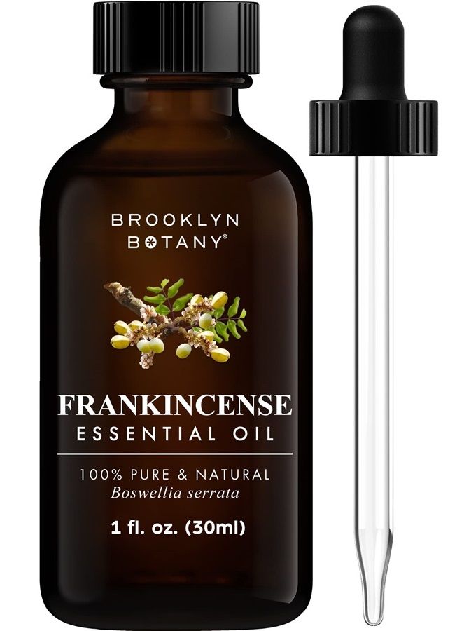 Brooklyn Botany Frankincense Essential Oil – 100% Pure and Natural – Therapeutic Grade Essential Oil with Dropper - Frankincense Oil for Aromatherapy and Diffuser - 1 Fl. OZ - Image 1