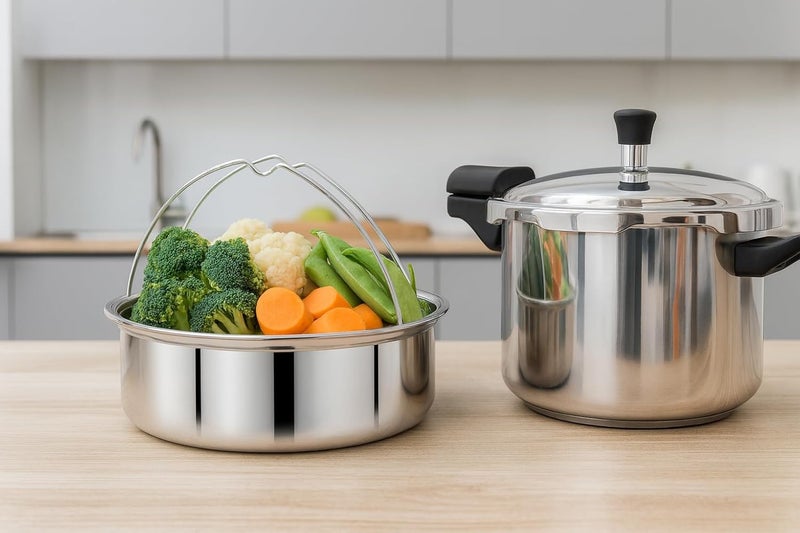 Expresso - Stainless Steel Steamer Baskets - steam Veggies, Meat or Fish - Compatible with Prestige Regular Model 7.5/10/12 litres (Pack Of 1) - Image 3