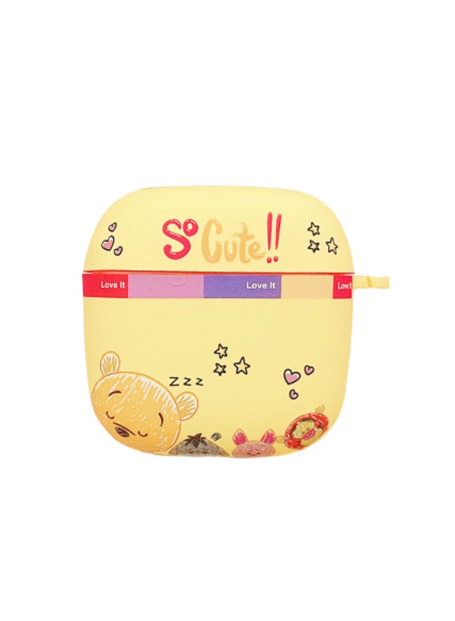 Loquat 2 Soft Case Tpu For HuaweiCartoon Pro Matte Wireless Seebudsre3 For F45i Bluetooth Headset Protective Cover-Color:Yellow Winnie The Pooh With Carabiner-Model:Suitable For Freebuds Pro - Image 1