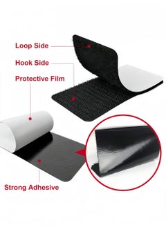 Peachjoy 15pcs Hook and Loop Tape Strips with Adhesive, Heavy Duty Nylon Velcro for Sewing, Crafting, DIY, Interlocking Tape 5x10 cm  - Image 5