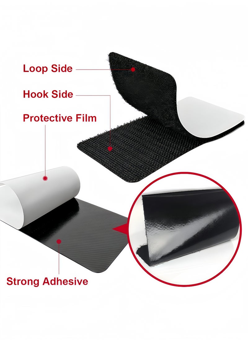 Peachjoy 15pcs Hook and Loop Tape Strips with Adhesive, Heavy Duty Nylon Velcro for Sewing, Crafting, DIY, Interlocking Tape 5x10 cm  - Image 5