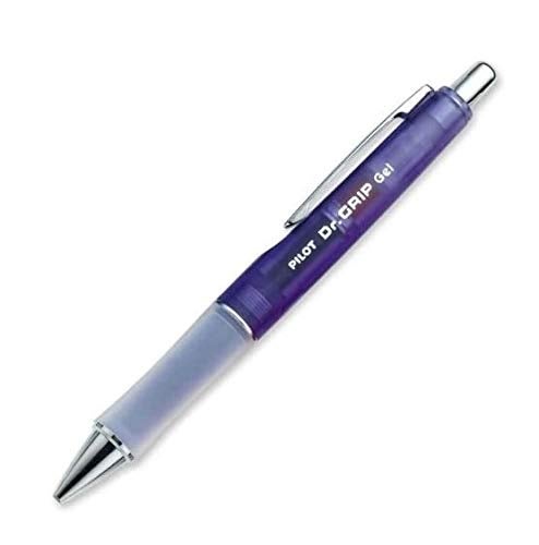 PIL (2) PILOT Dr. Grip Refillable & Retractable Gel Ink Rolling Ball Pen, Fine Point, Purple Barrel, Black Ink (36261) & Blue Barrel, Black Ink, Single Pen (36260) - Image 3