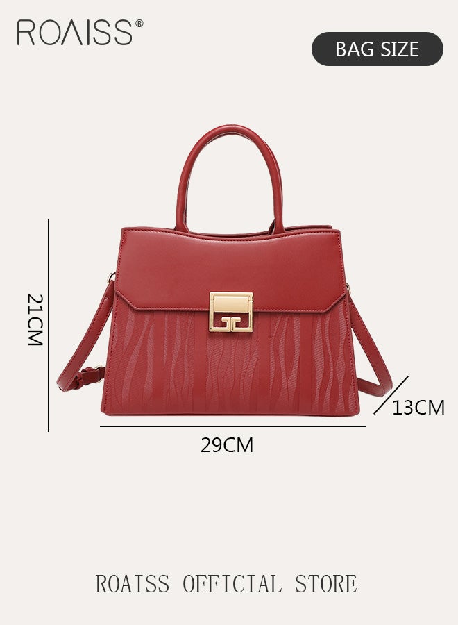 roaiss Premium Textured Tote Purses for Women Silk Scarf Decorated Crossbody Shoulder Bags with a Gift Bag Ladies Elegant Handbag Gift for Mom Wife Bridal Suitable for Birthday Anniversary and Wedding  - Image 3