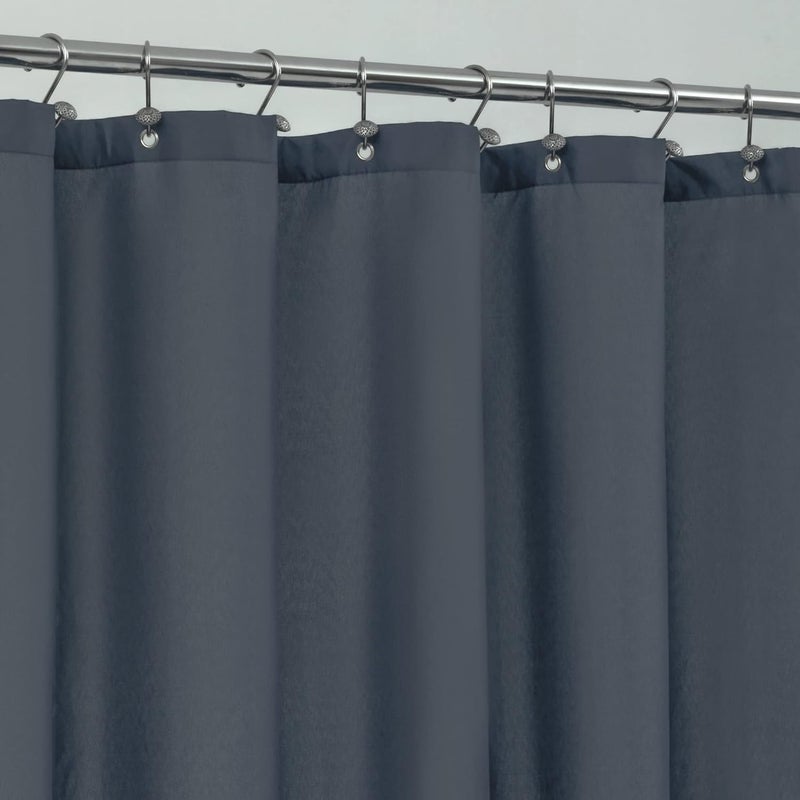 ALYVIA SPRING Extra Long Fabric Shower Curtain Liner Waterproof - 72" x 84", Soft & Lightweight XL Shower Curtain with 3 Magnets, Machine Washable - 72x84, Stone Blue | 3 Magnets, Soft Cloth & Hotel Quality, Machine Washable, Light-Weight, Extra Long Size - Image 1