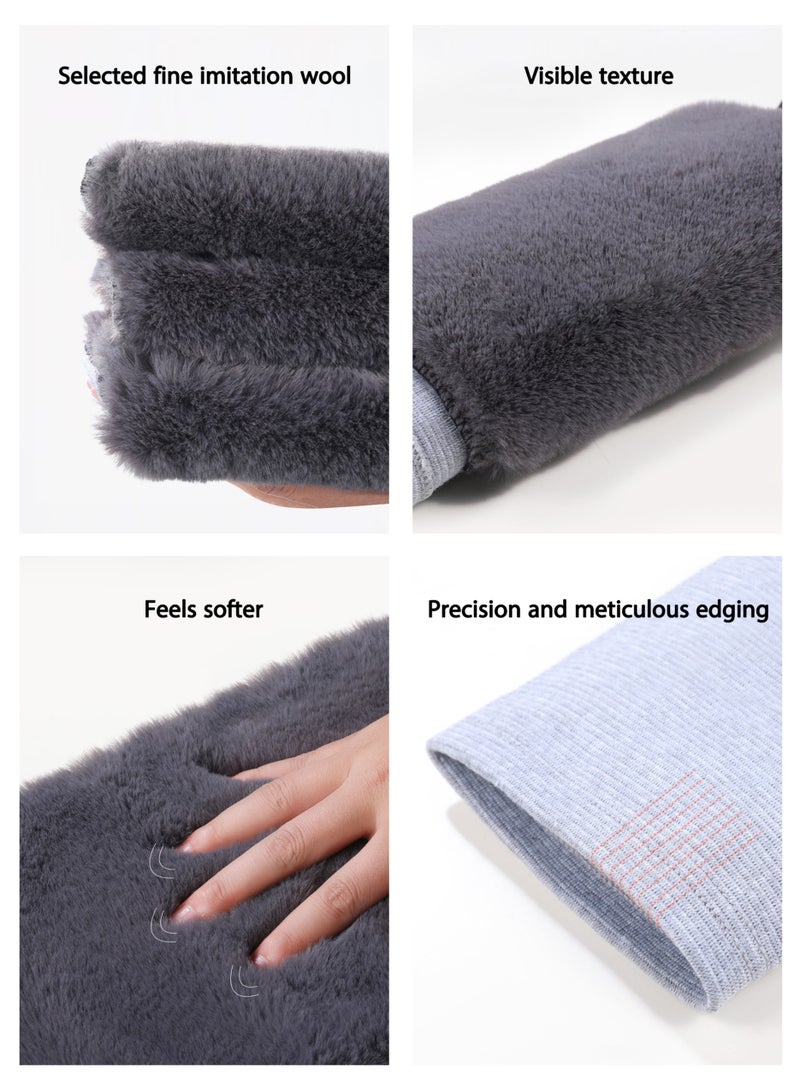 Jourvent Women Men Knee Warmers Knee Brace Sleeve Leg Warmer Wool Cashmere Thicken Knee Supports Knee Pads Legging Stocking Warm Thermal Ski Cycling Knee Brace Sleeve for Joint Pain Arthritis (1 Pair) - Image 3