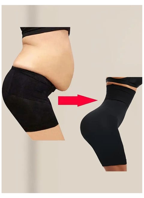 Solid Seamless High Waist Shaping Shorts Tummy Control Compression Shorts To Lift & Shape Buttocks Women's Underwear  High Waist Shapewear