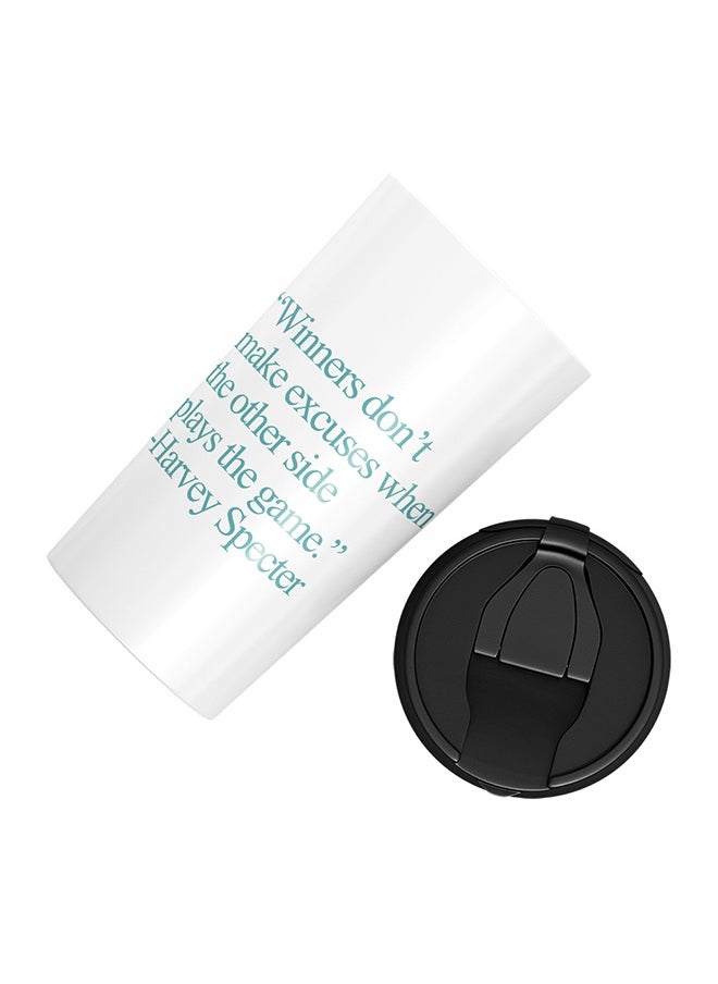 LOUD UNIVERSE Stainless Steel Quote Winner Harvey Specter Tumbler White  - Image 3