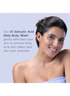 ARATA 1% Salicylic Acid Exfoliating Body Wash 600Ml For Body & Back Acne | Prevents Dry, Rough, Bumpy, And Strawberry Skin | Deep Cleanses Skin | For All Skin Types | Body Shower Gel  - Image 3