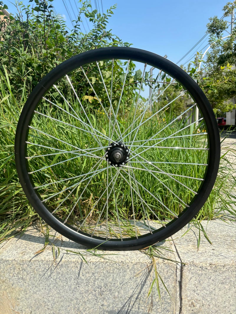 AUTES 26 inch Double Wall Aluminum Front Rim Heavy Duty Wheel 10G 36 Spokes for MTB/Road/Cruiser Bicycles - Image 1