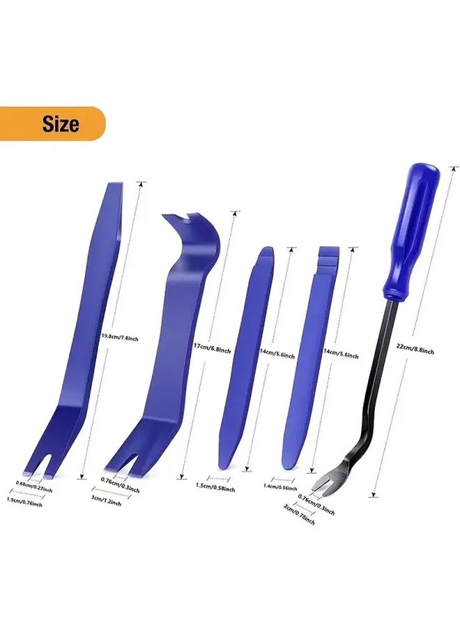 Black Car Trim Removal Tool Kit 5Pcs Non Scratch Pry Bars Dashboard Door Panel Bumper - Image 4