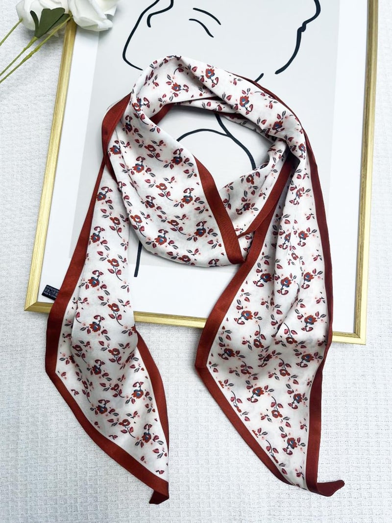 Julunar Hair Scarf for Women Silky Long Neck Head Scarves Purse Bag Scarfs for Handbag Satin Headscarf - Image 4