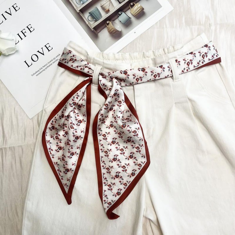 Julunar Hair Scarf for Women Silky Long Neck Head Scarves Purse Bag Scarfs for Handbag Satin Headscarf - Image 5