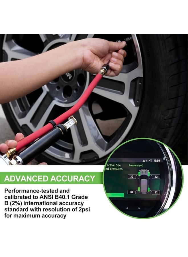 Heavy Duty Tire Pressure Gauge 10-120 PSI Inflator Tool for Cars Trucks Motorcycle - Image 2
