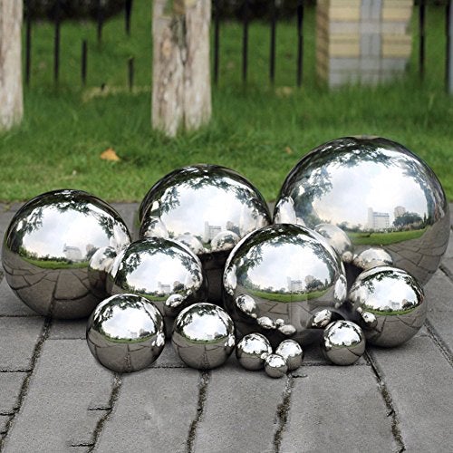 Folytiy Stainless Steel Gazing Ball for Homes and Gardens Ornament, Hollow Ball Mirror Polished Shiny Sphere, Pack of 5 (2 Inch) - Image 3