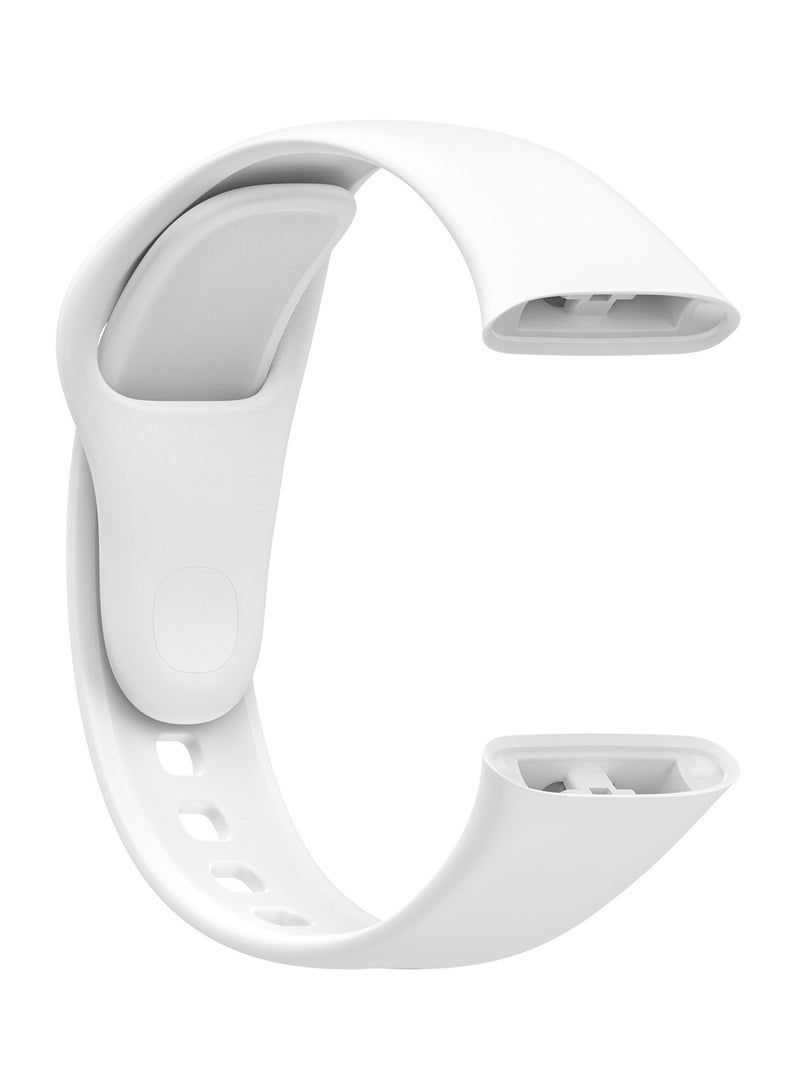 سوار ساعة من السيليكون متوافق مع ساعة شاومي ريدمي ووتش 3 ، سوار معصم رياضي من السيليكون  ابيض - Image 1