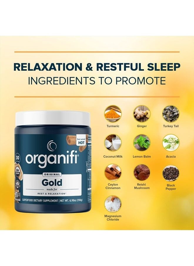 Organifi - : Gold - Superfood Supplement Powder- 90 Servings (3 Pack) - Stress Support, Better Rest, Relaxation and Promotes Restful Sleep - Turmeric and Reishi Infused - Image 1