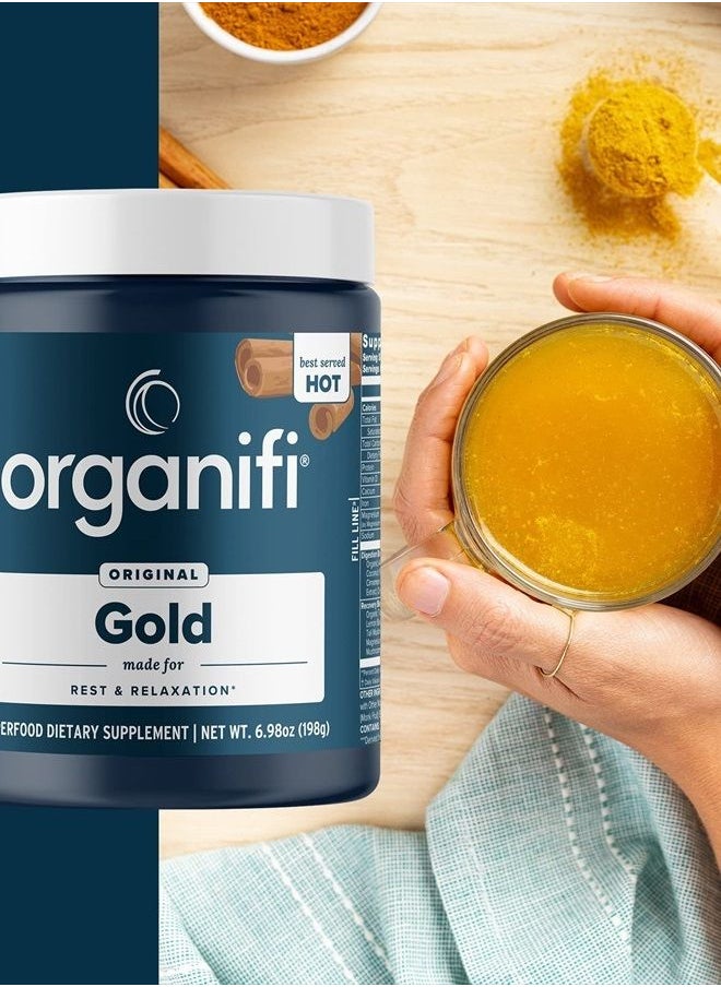Organifi - : Gold - Superfood Supplement Powder- 90 Servings (3 Pack) - Stress Support, Better Rest, Relaxation and Promotes Restful Sleep - Turmeric and Reishi Infused - Image 1
