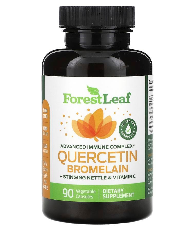Quercetin Bromelain + Stinging Nettle & Vitamin C 90 Vegetable Capsules