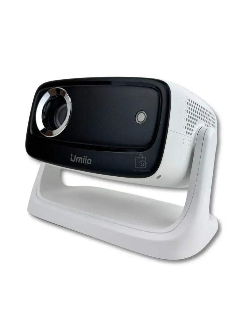 Umiio U10 1080P HD Smart Projector | 5000 Lumens Home Theater, 4K Input, WiFi 6 & Bluetooth 5.2, Portable Multi-Function Projector-White  - Image 1