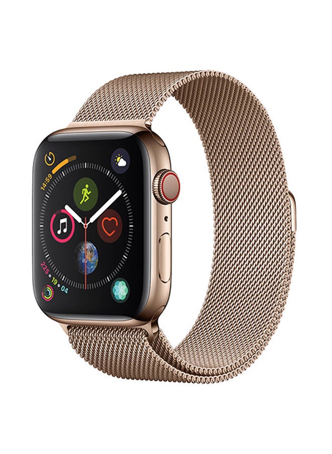 NIBEMINENT - Milanese Replacement Band For Apple Watch Series 5/4/3/2/1 40/38mm Light Gold - Image 1