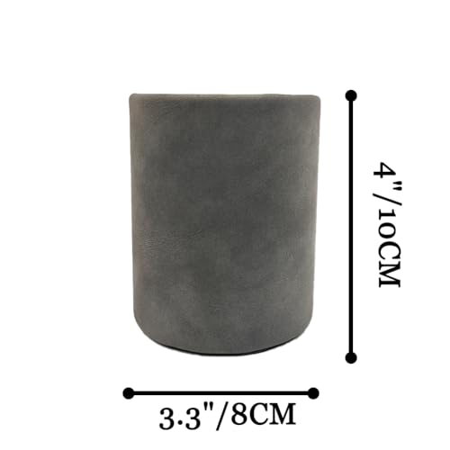 Fosinz Leather Pen Holder, Dark Gray Pencil Holder, Desktop Elegant Pen Holder for Desk, Stationery Organizer for School Office Home Dorm - Image 4