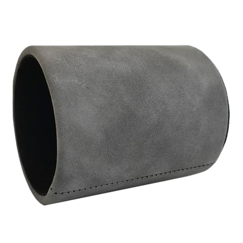 Fosinz Leather Pen Holder, Dark Gray Pencil Holder, Desktop Elegant Pen Holder for Desk, Stationery Organizer for School Office Home Dorm - Image 5