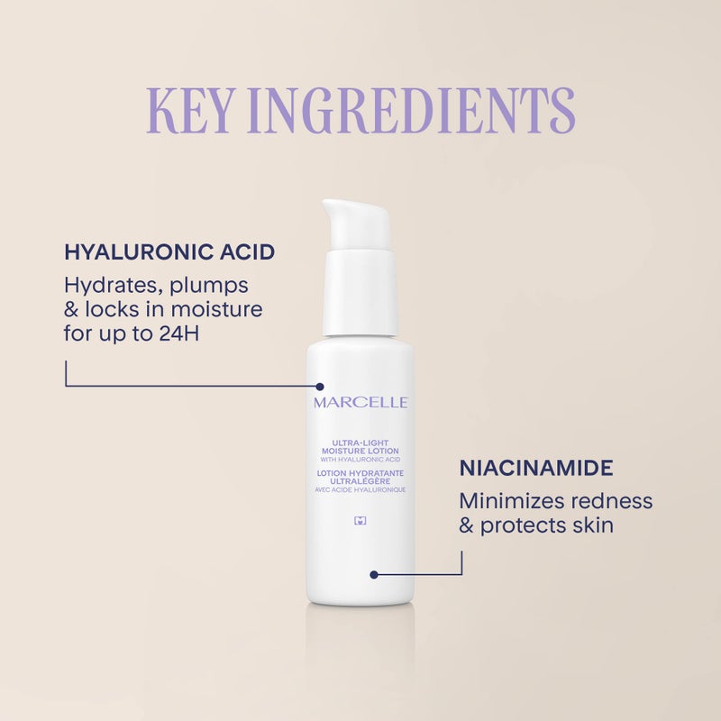 Marcelle Ultra-Light Moisture Lotion, Vegan, Cruelty-Free, Clean, Non-Comedogenic, Fragrance-Free, Paraben-Free, Mineral Oil-Free, Hypoallergenic, 100 mL - Image 3