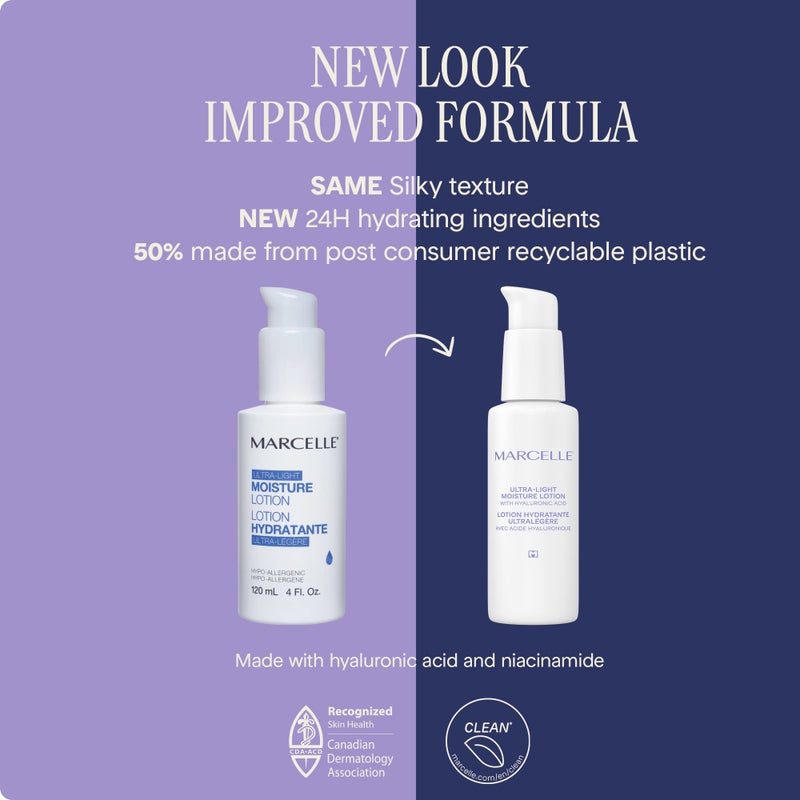 Marcelle Ultra-Light Moisture Lotion, Vegan, Cruelty-Free, Clean, Non-Comedogenic, Fragrance-Free, Paraben-Free, Mineral Oil-Free, Hypoallergenic, 100 mL - Image 2