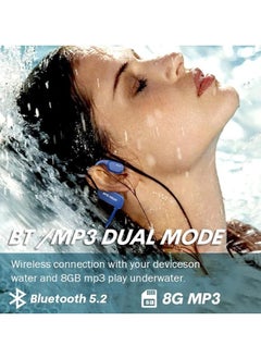 General Bone conduction headphones Swimming Underwater IPX8 Waterproof Headphones Swimming Swimming Headphones Underwater Waterproof Earbuds Bluetooth Bone Conduction Head Set MP3 Player with 8G RAM  - Image 3