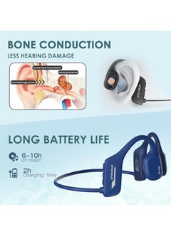 General Bone conduction headphones Swimming Underwater IPX8 Waterproof Headphones Swimming Swimming Headphones Underwater Waterproof Earbuds Bluetooth Bone Conduction Head Set MP3 Player with 8G RAM  - Image 5