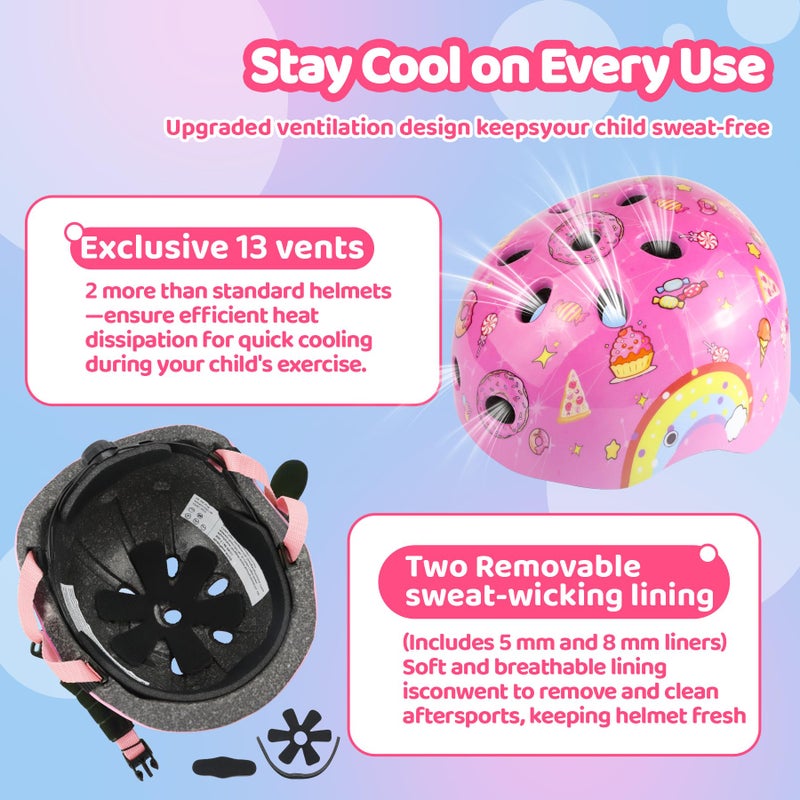 Vvinca Toddler Helmet for 1/2/3/4/5/6/7/8 Years Old, Kids Bike Helmets Ages 3-5/5-8, Kids Children Helmet for Youth Boys and Girls - Image 4